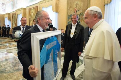 Papa Francesco riceve le squadre di Napoli e Fiorentina 4