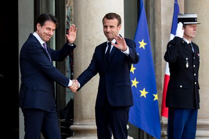Conte da Macron all'Eliseo 6