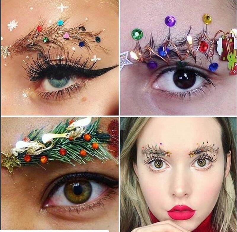 Sopracciglia natalizie, l'ultimo trend delle feste 1