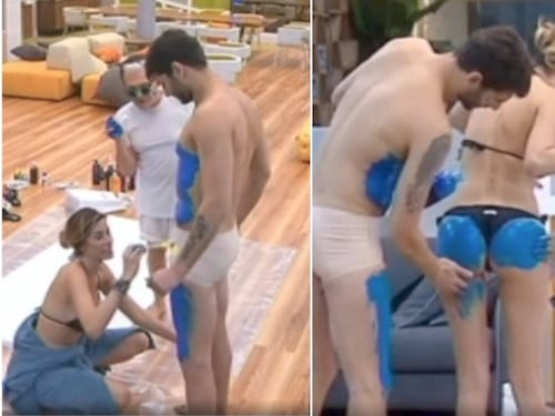 Gf Vip, Aida dipinge gli slip di Jeremias: "Si sta ingrossando"