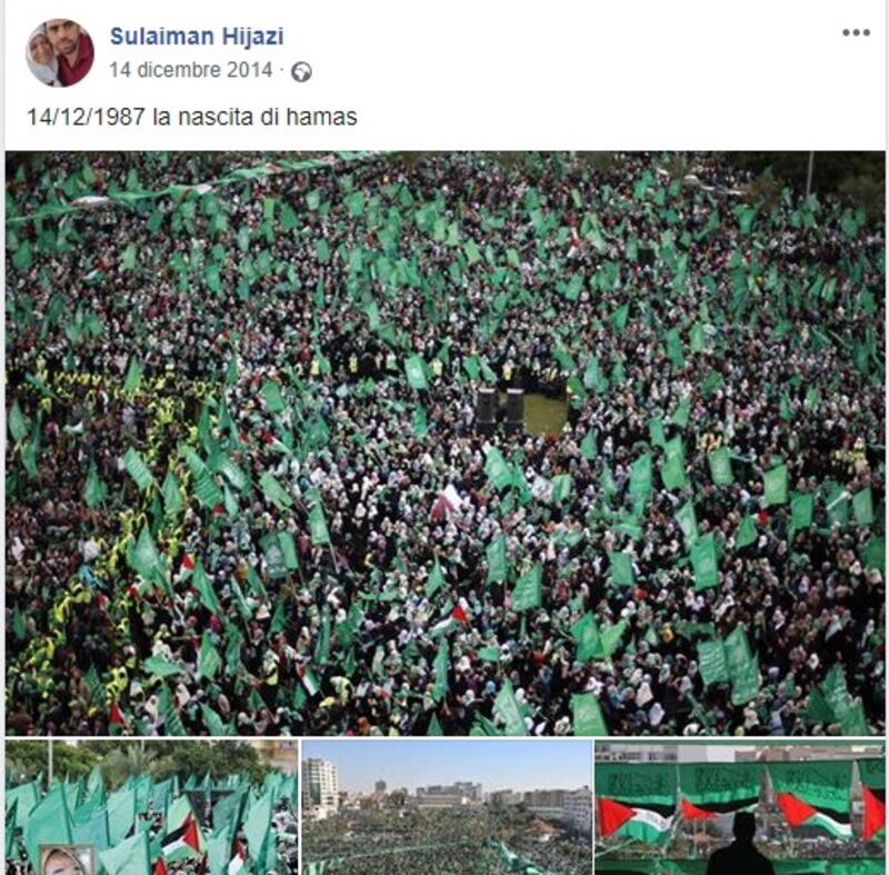 Screenshot sul profilo Facebook di Hijazi 8