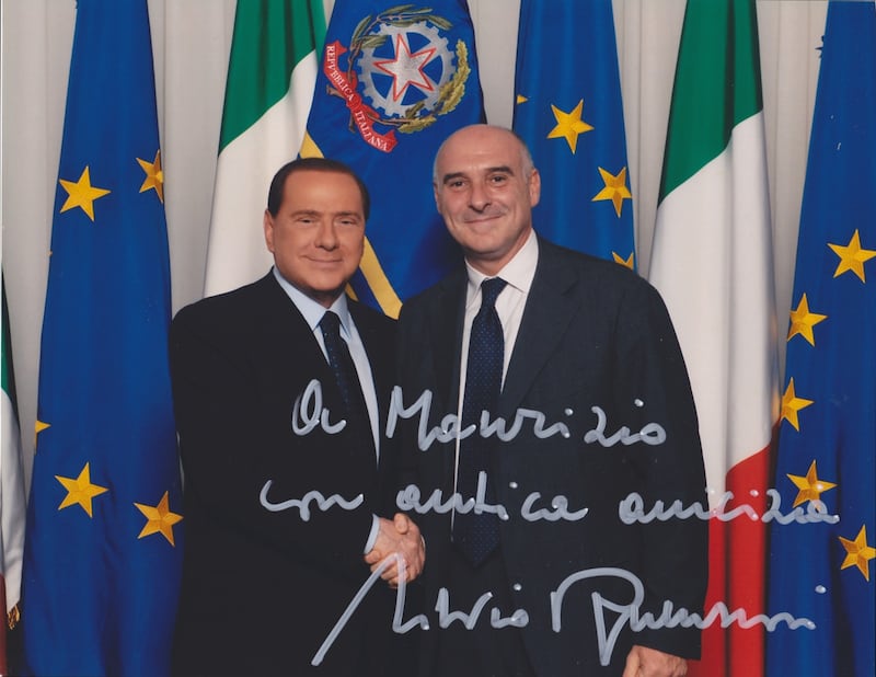 Berlusconi con Maurizio Marinella