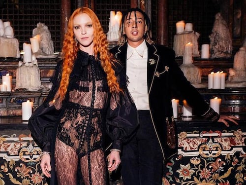 Ghali e Mariacarla Boscono, prima uscita pubblica