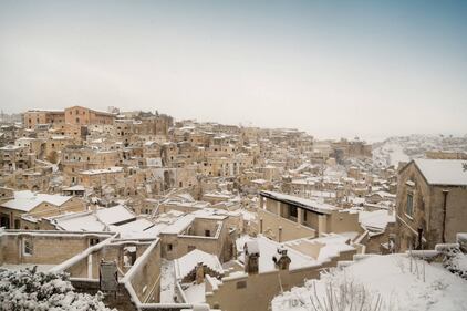 Lo spettacolo dei Sassi di Matera sotto la neve 3