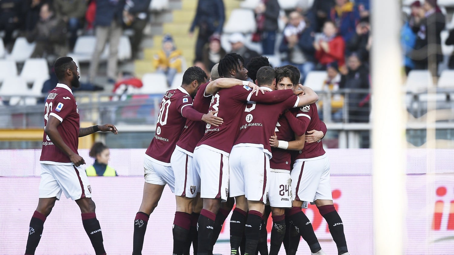 Serie A, Udinese-Sassuolo 3-0. Il Toro batte 1-0 il Bologna, Samp-Brescia 5-1