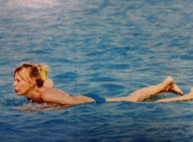 Alessandra Mussolini al mare con il marito 1