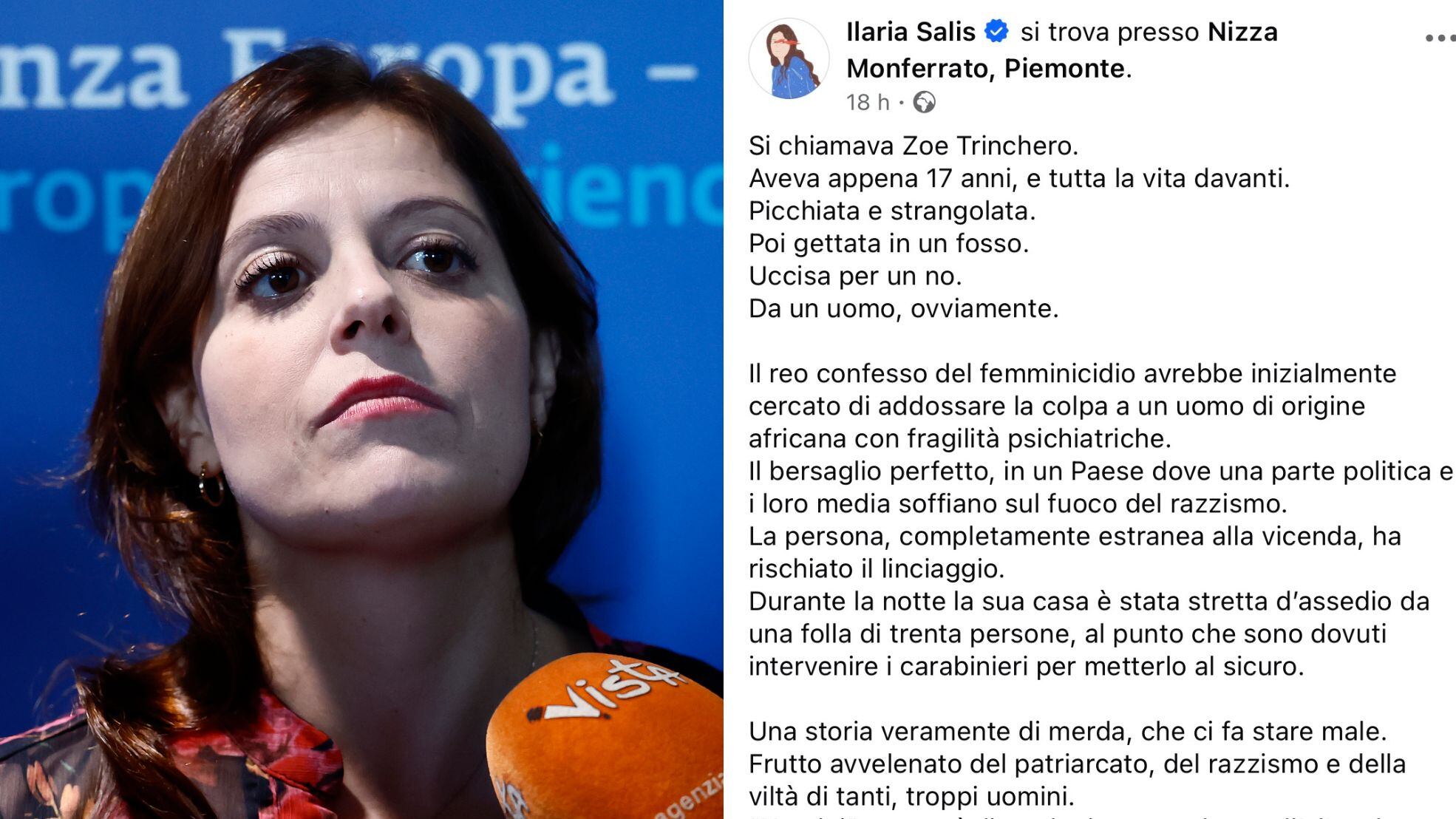 "Soffiano sul fuoco del razzismo". Salis usa pure la morte di Zoe Trinchero per attaccare i giornali