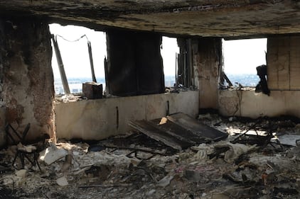 Le immagini della Grenfell Tower dall'interno dopo il rogo 2