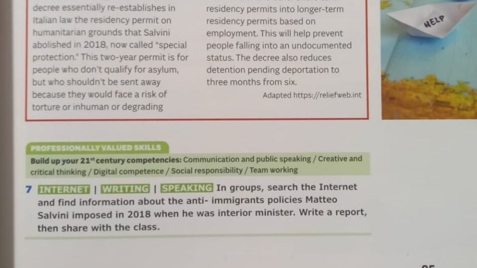 Libro pro immigrati e contro Salvini: scatta l'ora della propaganda a scuola