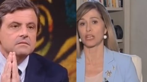 Calenda la interrompe e la leghista Donato sbotta così: "Sei un gran maleducato"