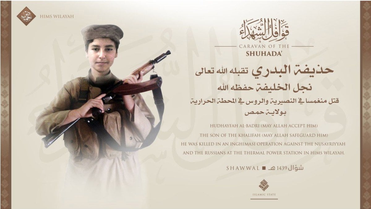 L'Isis annuncia la morte di uno dei figli di al-Baghdadi