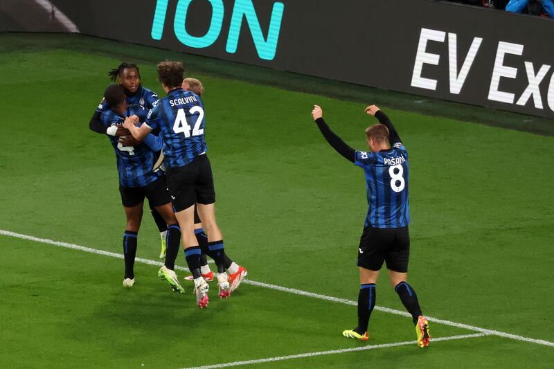 Atalanta, festa in campo