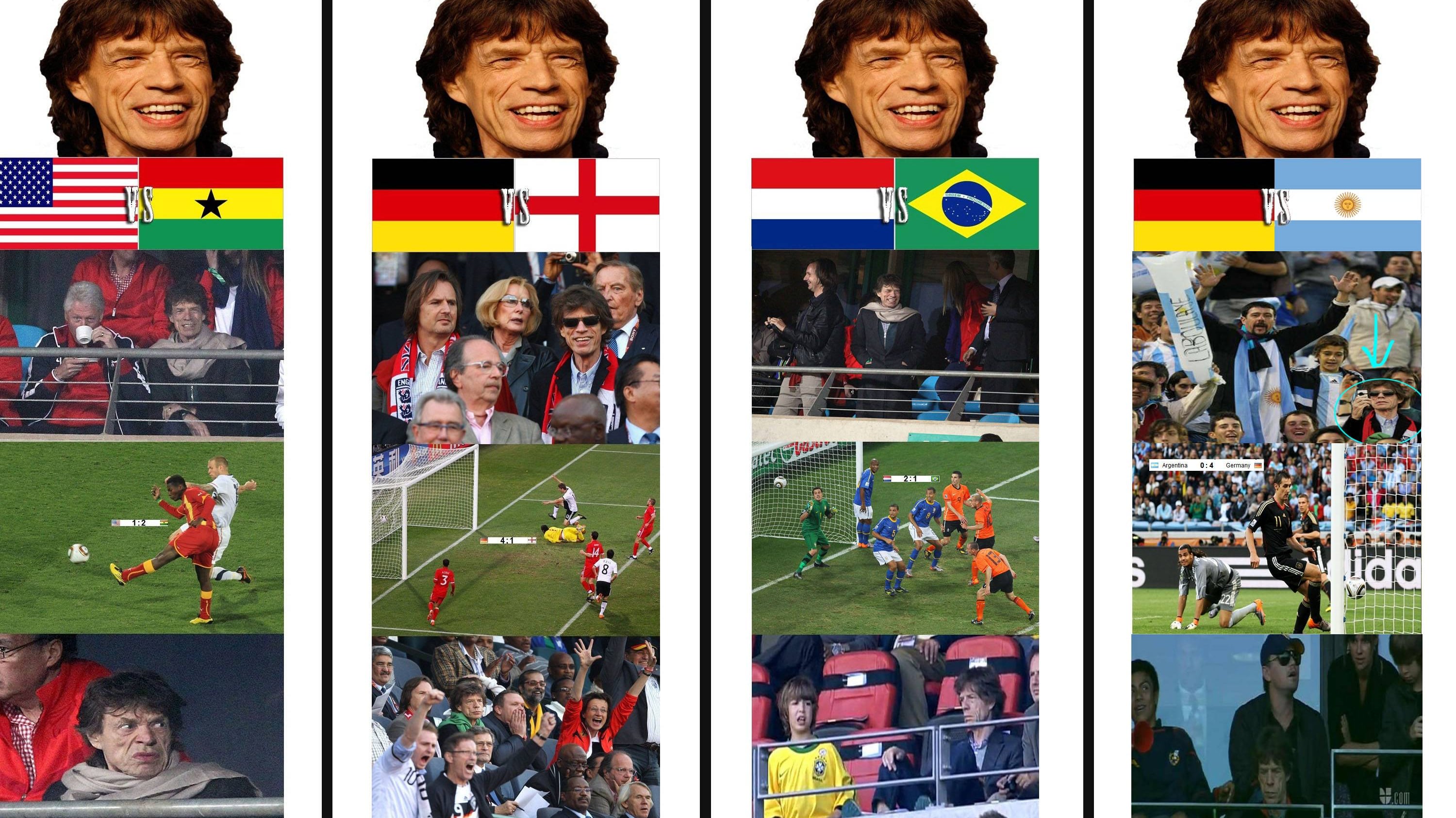 Italia fuori, Brasiliani sicuri colpa di Mick Jagger