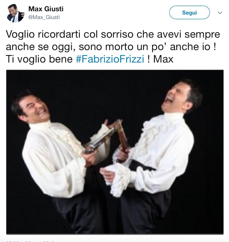 Fabrizio Frizzi, il cordoglio social dei vip 15
