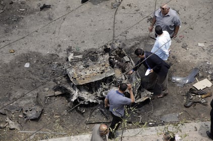 Il luogo dell'attentato contro Barakat 7