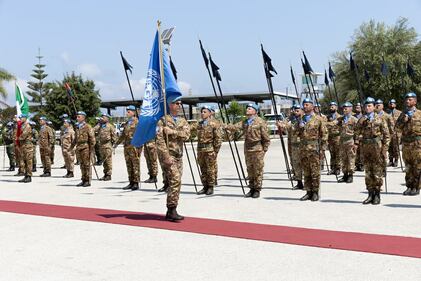 Cerimonia di passaggio del comando, nella Task Force -Lebanon Sector West 2