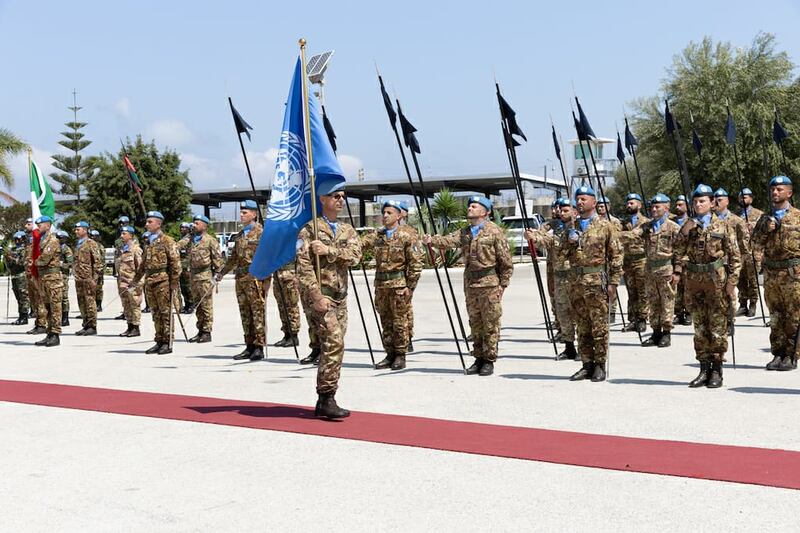 Cerimonia di passaggio del comando, nella Task Force -Lebanon Sector West 2