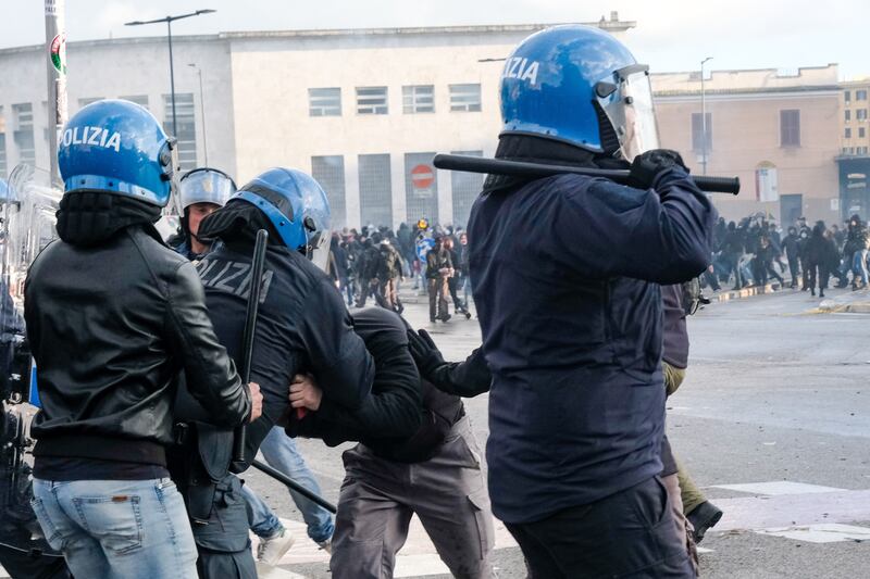 Scontri a Roma alla manifestazione pro Palestina 7