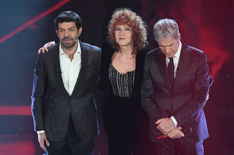 Pierfrancesco Favino, Fiorella Mannoia e Claudio Baglioni