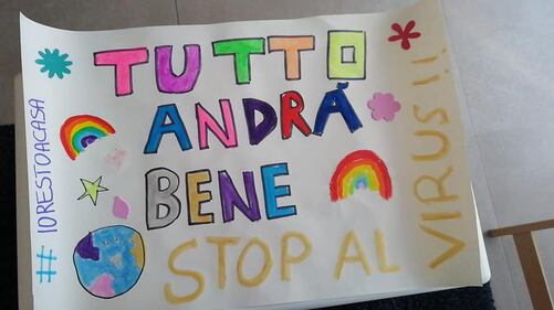 "Andrà tutto bene", il messaggio di speranza dei bimbi italiani 7