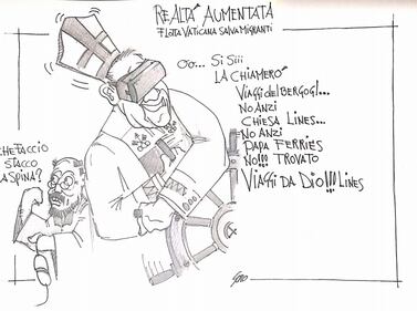 La vignetta del giorno - Vaticano e la flotta salva migranti 1