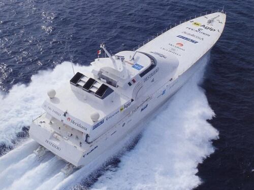 Destriero, la nave italiana del record mai infranto nell'Oceano Atlantico