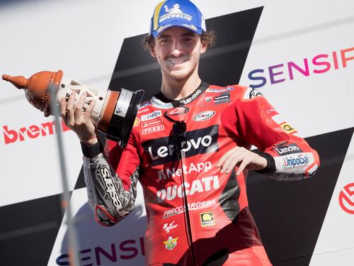 Ducati campione del mondo. E super Bagnaia cala il tris