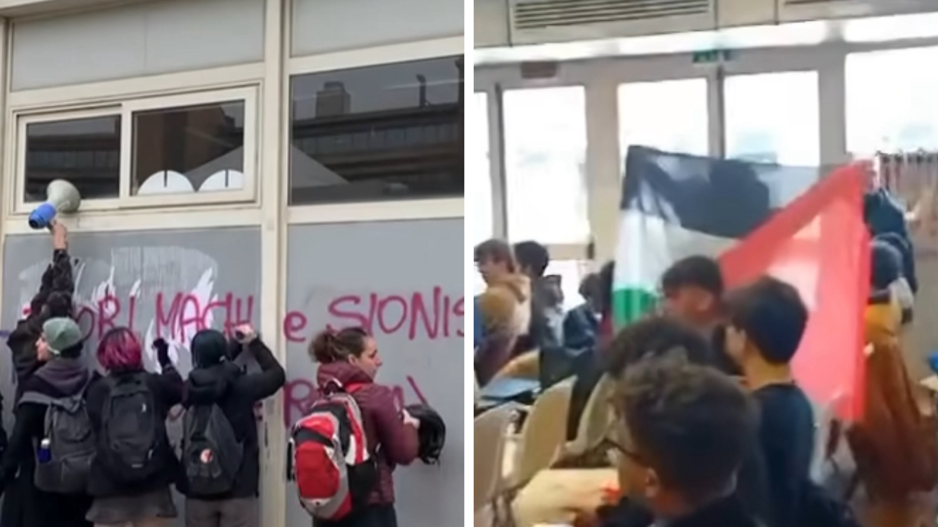 "Nessuno spazio a sionisti e fascisti". Così il collettivo rosso ha bloccato l'incontro con Parenzo