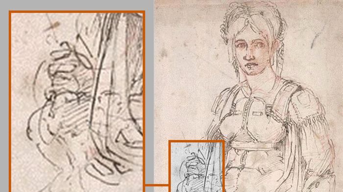 La caricatura nascosta di Michelangelo