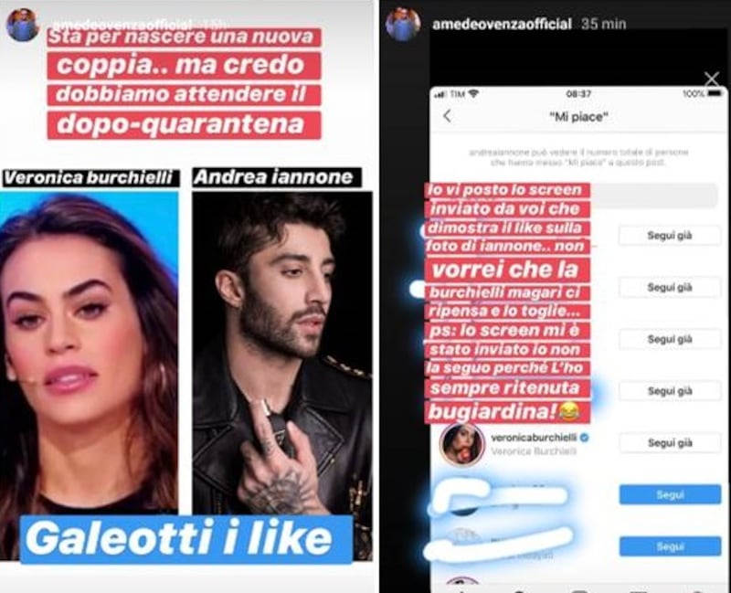 Like tra Burchielli e Iannone