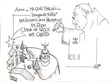 La vignetta del giorno: il Papa vuole un presepe per ogni casa 1