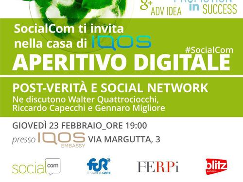 Un aperitivo digitale tra post verità e web