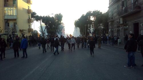 Napoli, scontri alla manifestazione anti-Salvini 2