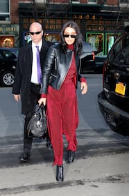 Bella Hadid sexy in bikini rosso 19