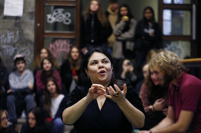 Michela Murgia al liceo Virgilio occupato 2