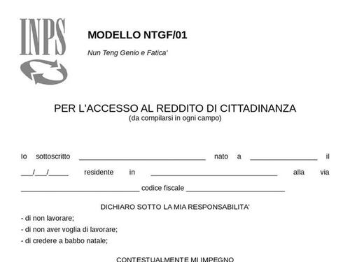 Sul web spunta il (finto) modulo per il reddito di cittadinanza