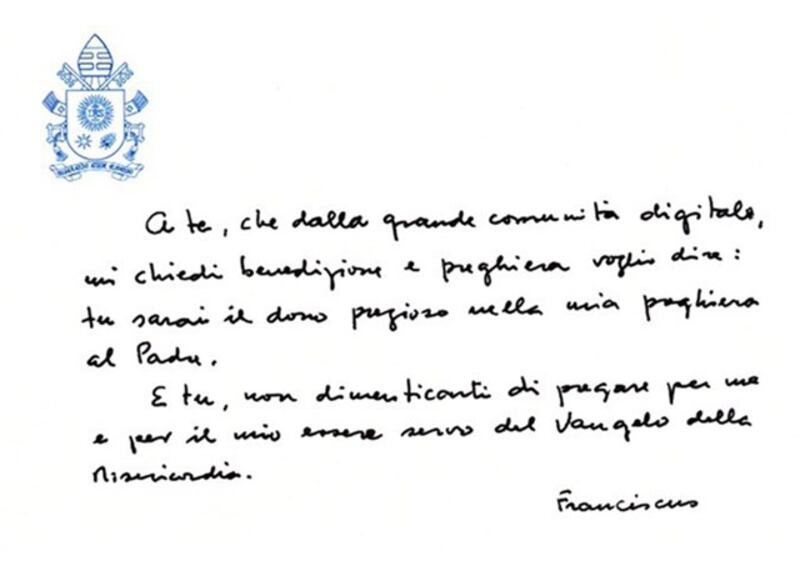 grafia Papa Francesco