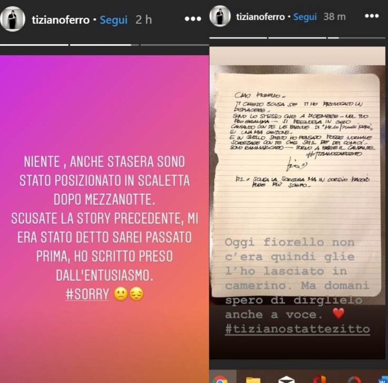 Tiziano Ferro social