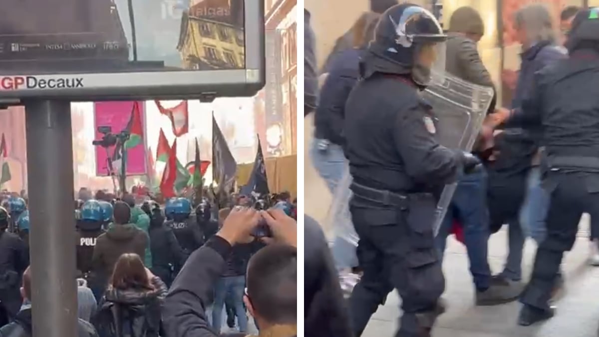 Pro Pal all’assalto degli agenti: capo della Digos colpito da una bottiglia