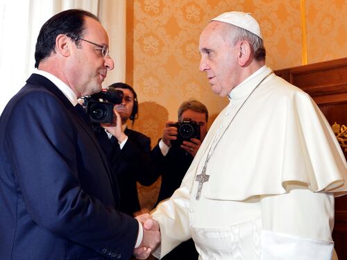 Il presidente Hollande in Vaticano da Papa Francesco