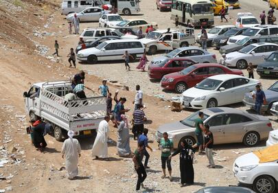 Iracheni in fuga verso il Kurdistan 1