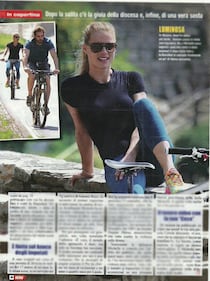 Michelle Hunziker in bici col marito Tomaso 1