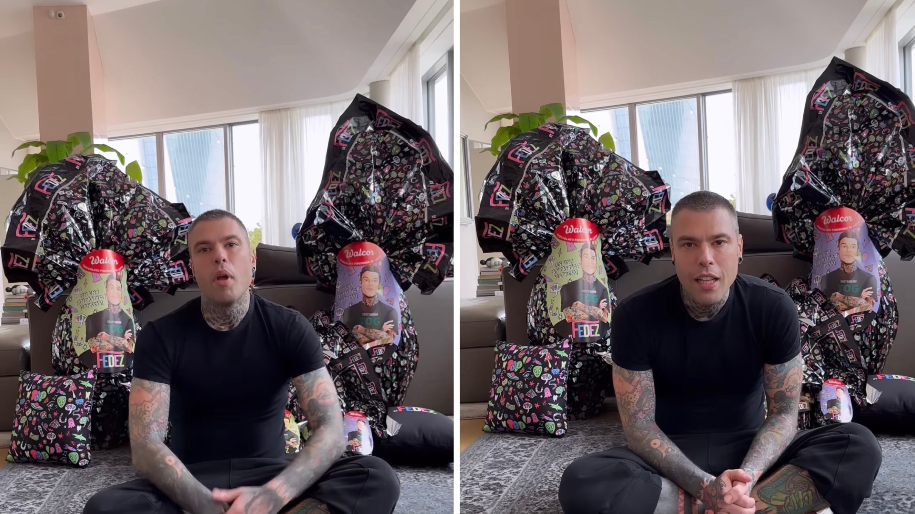 "Donerò il 10% dei miei ricavi". Fedez e la "beneficenza" con le uova di Pasqua