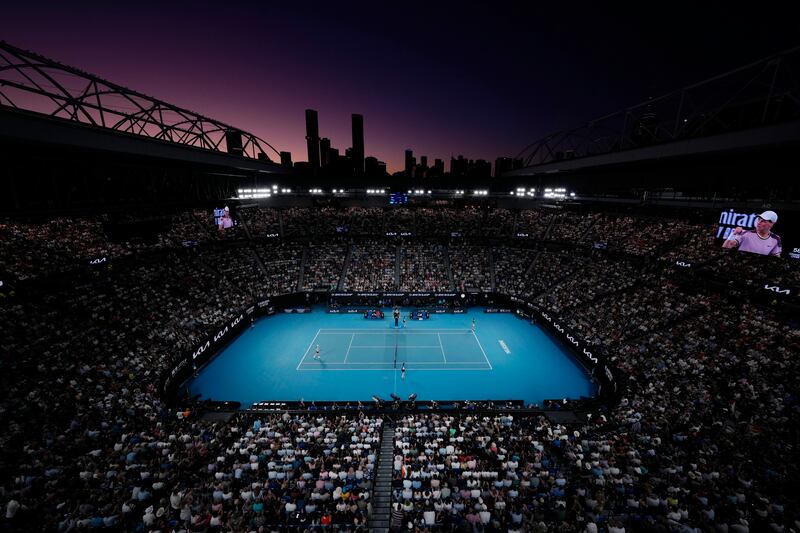 Sinner Medvedev Australian Open panorama