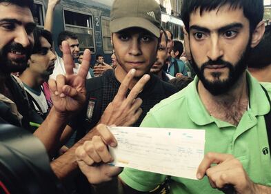 Budapest, gli immigrati prendono d'assalto la stazione 12