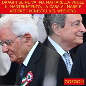 Ecco la satira del giorno. Draghi se ne va 1