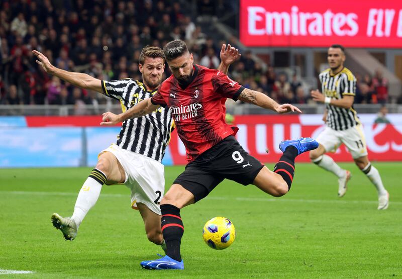 Giroud Milan Juventus tiro