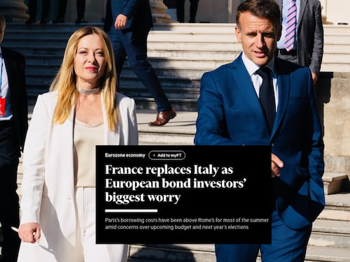 Il Financial Times incorona l’Italia: “Ora è la Francia l’anello debole dell’Europa”