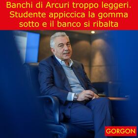 Ecco la satira del giorno. Banchi di Arcuri non superano test 1