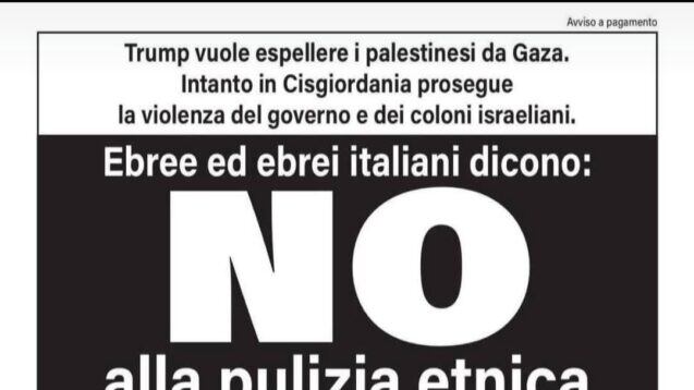 Il mondo al contrario: gli ebrei italiani accusano Israele di "pulizia etnica"